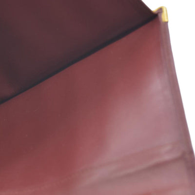 Must de Cartier Leather Long Bifold Wallet Bordeaux