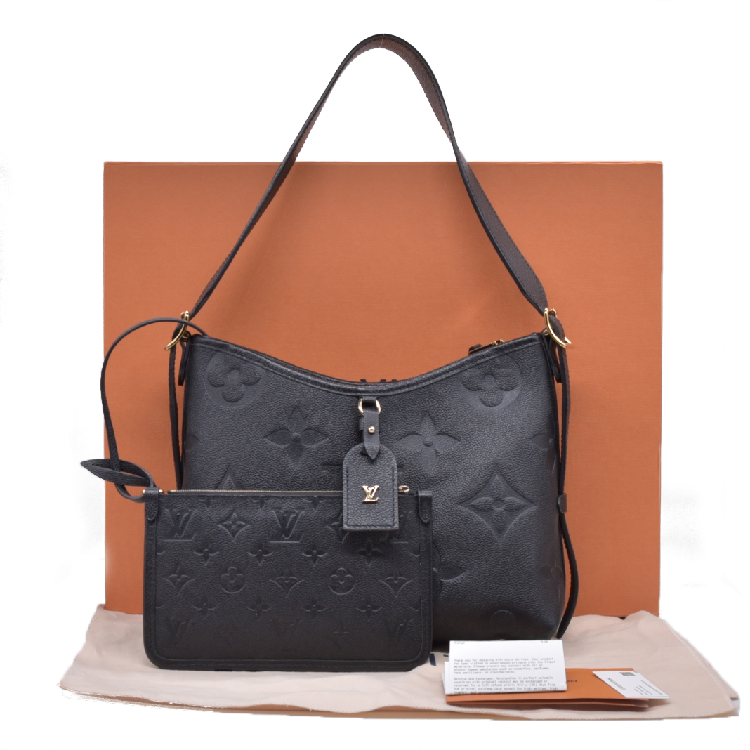 $3100 RFID RECEIPT Louis Vuitton Empreinte Carryall PM Black