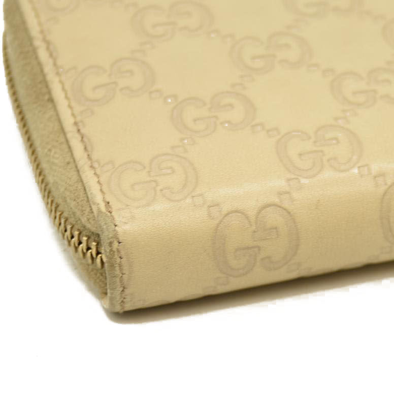 Gucci  Guccissima Large Twins Zip Around Off White $660