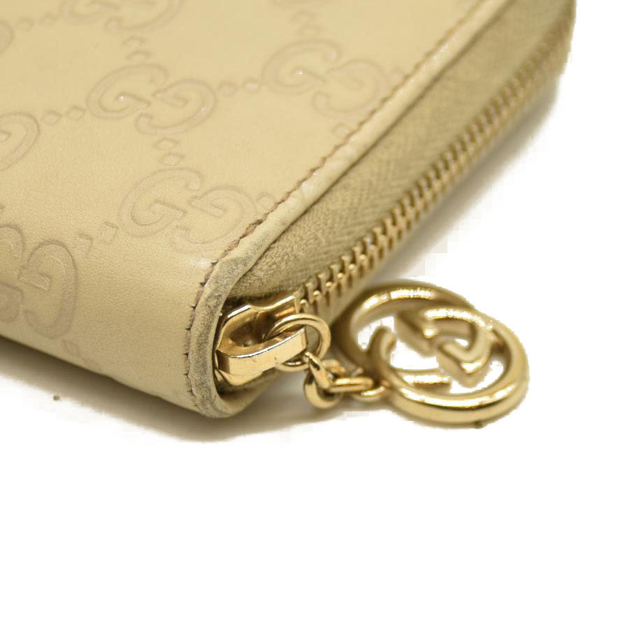 Gucci  Guccissima Large Twins Zip Around Off White $660