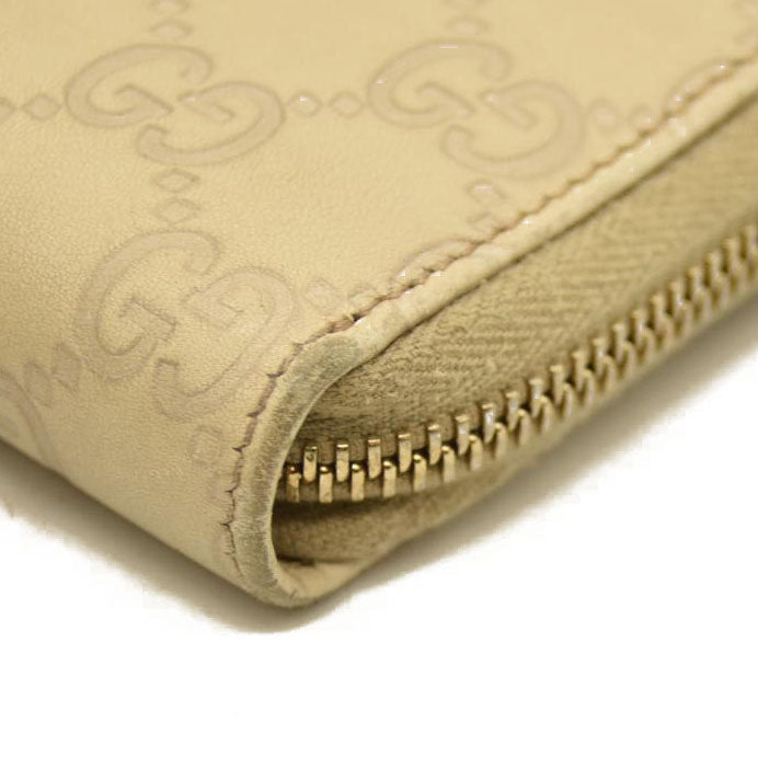 Gucci  Guccissima Large Twins Zip Around Off White $660