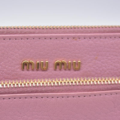 $1390 Miu Miu Bicolor Goatskin Madras Double Zip Crossbody CONSIGNMENT