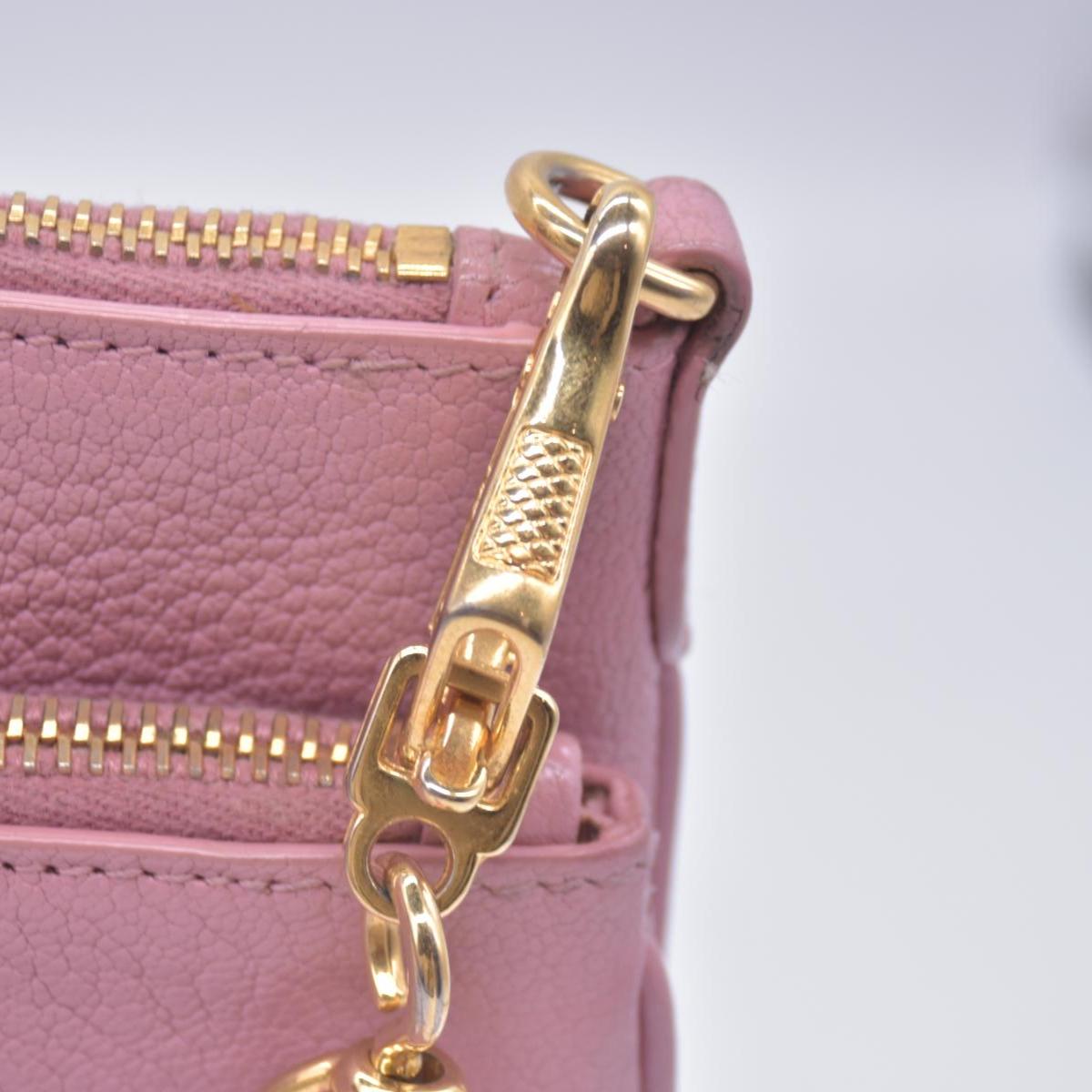 $1390 Miu Miu Bicolor Goatskin Madras Double Zip Crossbody CONSIGNMENT