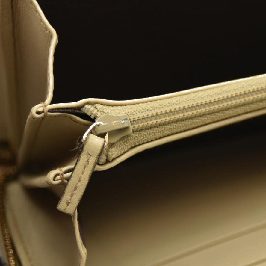 Gucci  Guccissima Large Twins Zip Around Off White $660