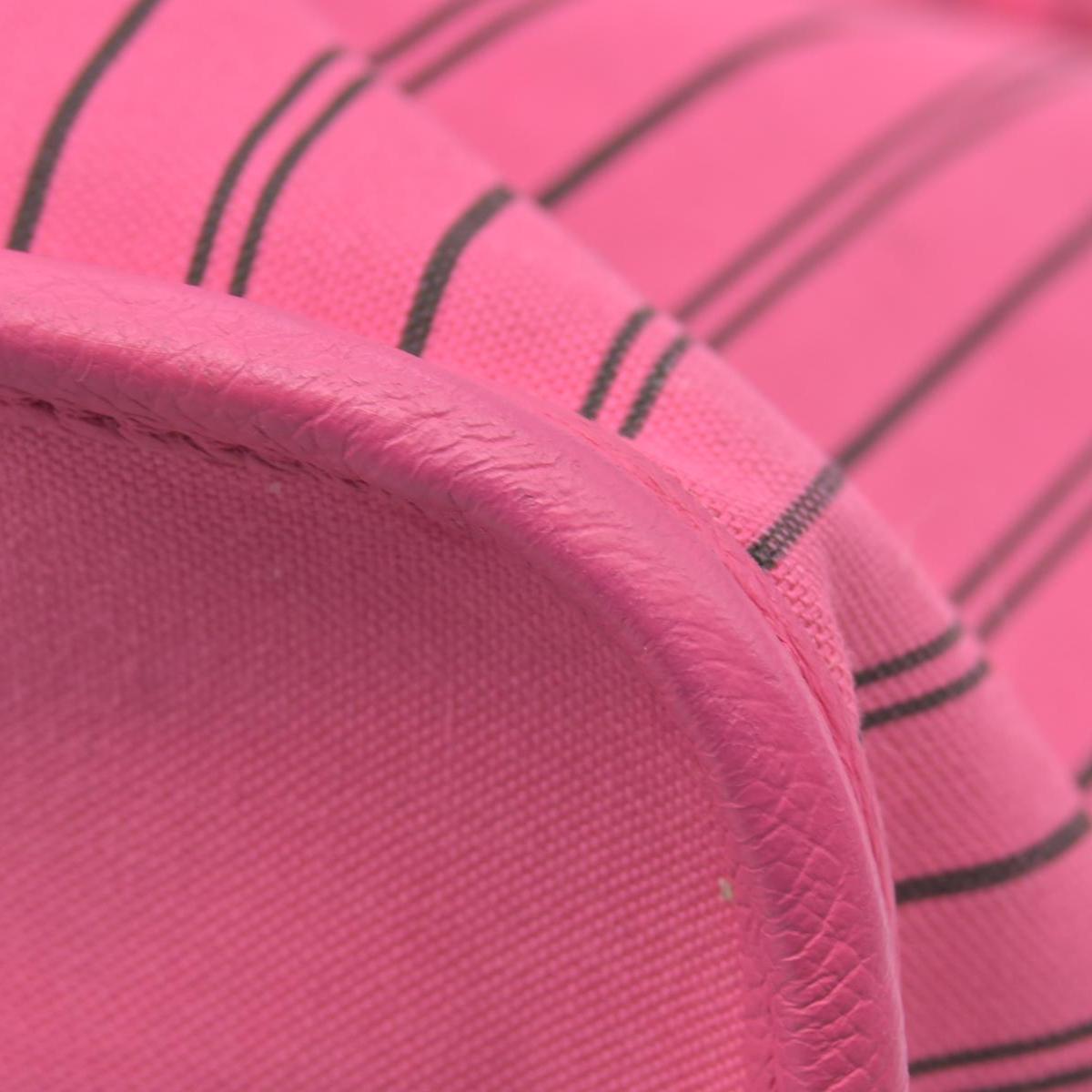 $2450 Louis Vuitton REVERSIBLE Neverfull Bandoulière Inside Out MM Rose Pondichery