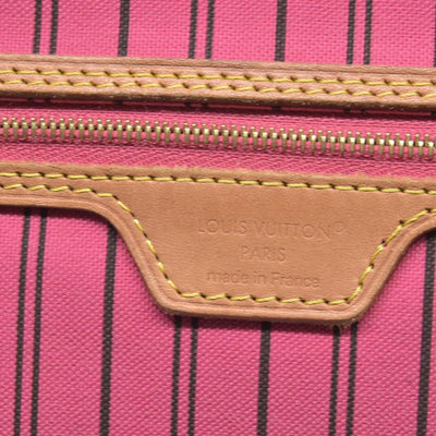 $2450 Louis Vuitton REVERSIBLE Neverfull Bandoulière Inside Out MM Rose Pondichery