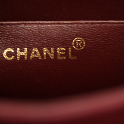 $7500 Chanel Suede Quilted Jumbo XL Single Flap Red CONSIGNMENT
