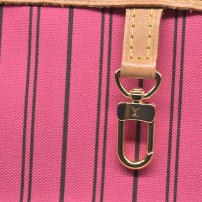 $2450 Louis Vuitton REVERSIBLE Neverfull Bandoulière Inside Out MM Rose Pondichery