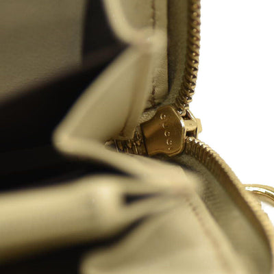 Gucci  Guccissima Large Twins Zip Around Off White $660