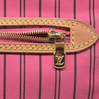 $2450 Louis Vuitton REVERSIBLE Neverfull Bandoulière Inside Out MM Rose Pondichery