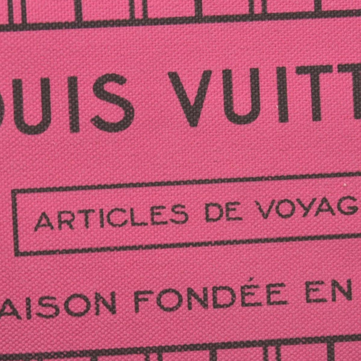 $2450 Louis Vuitton REVERSIBLE Neverfull Bandoulière Inside Out MM Rose Pondichery