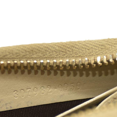 Gucci  Guccissima Large Twins Zip Around Off White $660