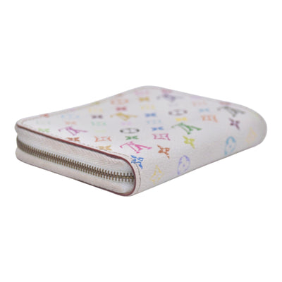 $520 2008 LOUIS VUITTON Monogram Multicolore White Zippy Coin Purse TH0098 CONSIGNMENT 10021514