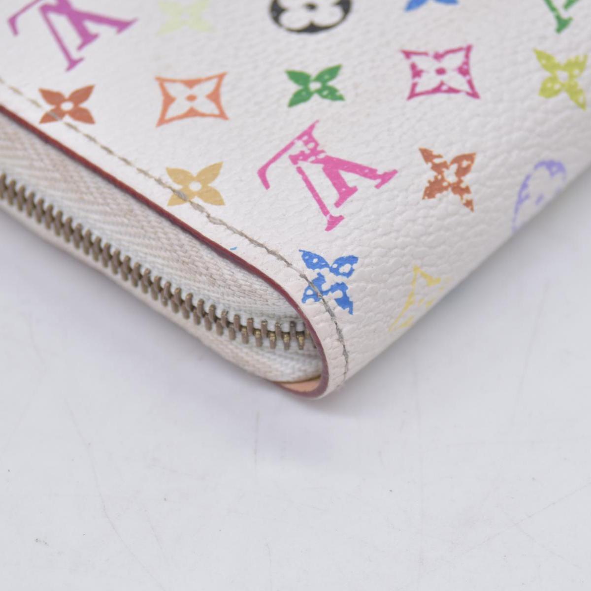 $520 2008 LOUIS VUITTON Monogram Multicolore White Zippy Coin Purse TH0098 CONSIGNMENT 10021514