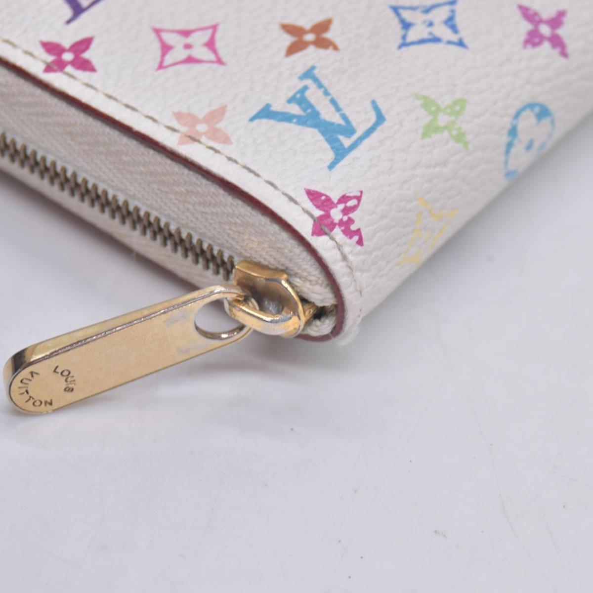 $520 2008 LOUIS VUITTON Monogram Multicolore White Zippy Coin Purse TH0098 CONSIGNMENT 10021514