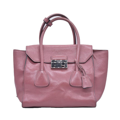 $1595 Prada Vitello Daino Leather Sound Rosso CONSIGNMENT