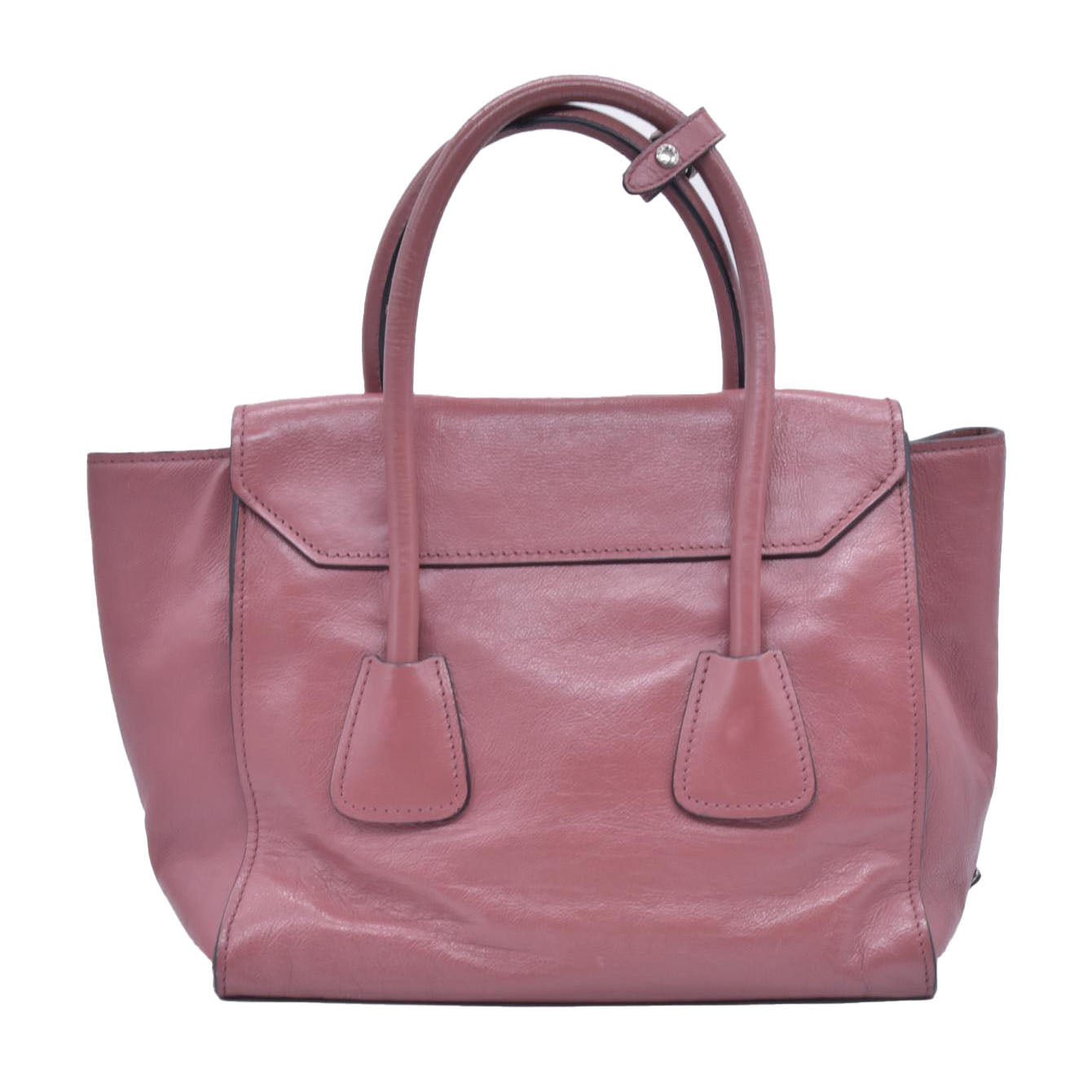 $1595 Prada Vitello Daino Leather Sound Rosso CONSIGNMENT