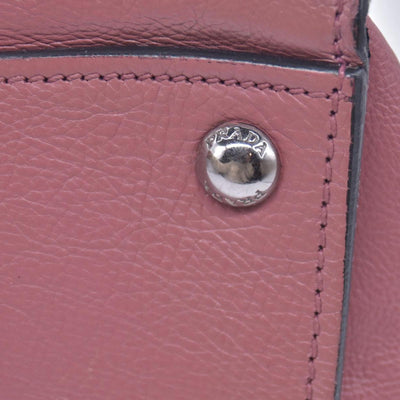 $1595 Prada Vitello Daino Leather Sound Rosso CONSIGNMENT