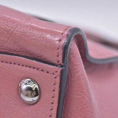 $1595 Prada Vitello Daino Leather Sound Rosso CONSIGNMENT