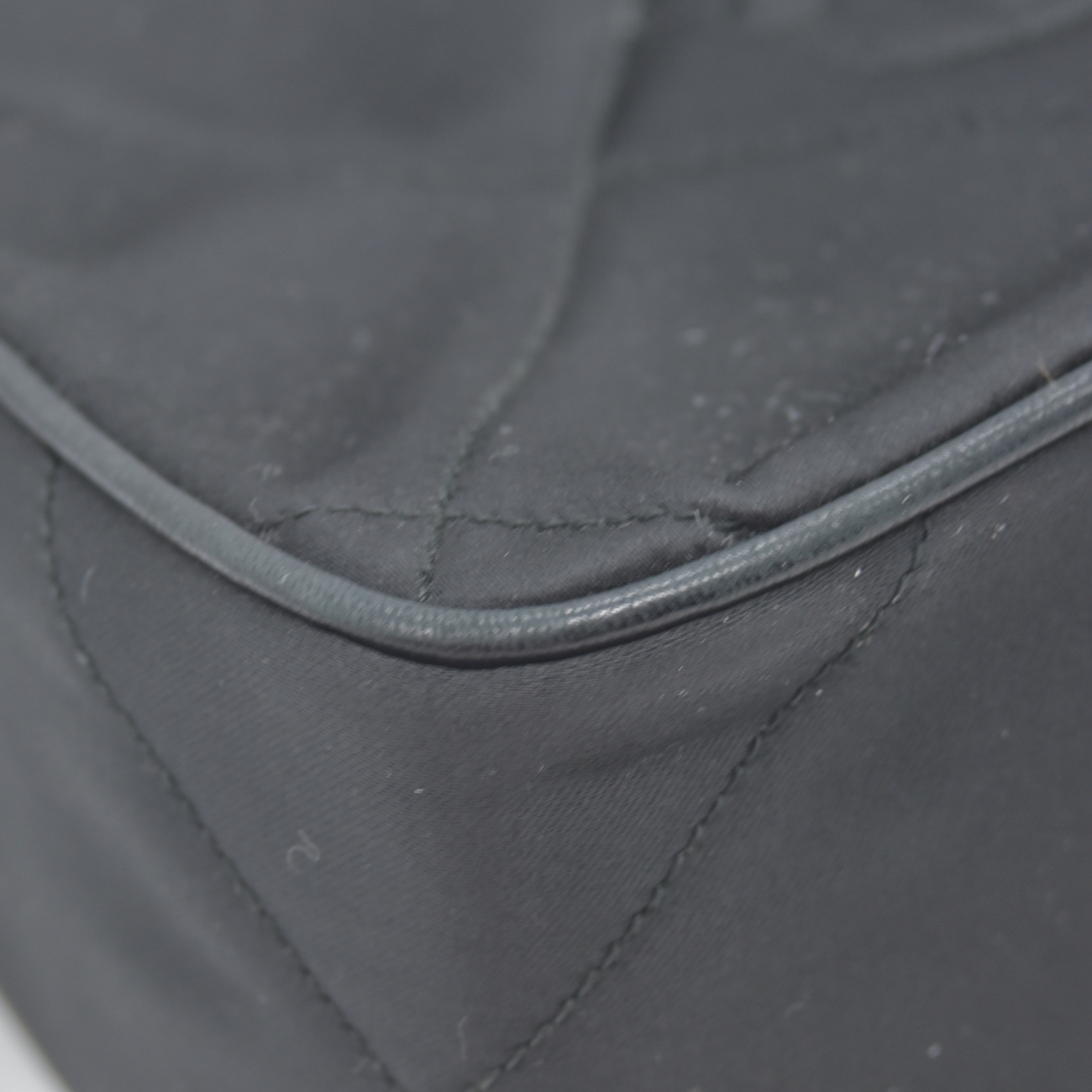 Chanel Chanel Vintage Black Quilted Satin CC Tassel Shoulder Bag