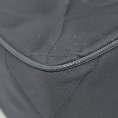 Chanel Chanel Vintage Black Quilted Satin CC Tassel Shoulder Bag