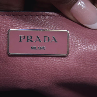 $1595 Prada Vitello Daino Leather Sound Rosso CONSIGNMENT