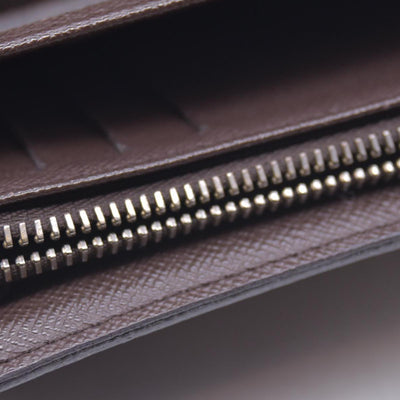 $680 LOUIS VUITTON Damier Ebene Portefeuille Trevi Compact Wallet Brown CONSIGNMENT 10021510