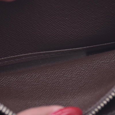 $680 LOUIS VUITTON Damier Ebene Portefeuille Trevi Compact Wallet Brown CONSIGNMENT 10021510