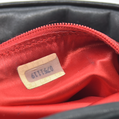 Chanel Chanel Vintage Black Quilted Satin CC Tassel Shoulder Bag