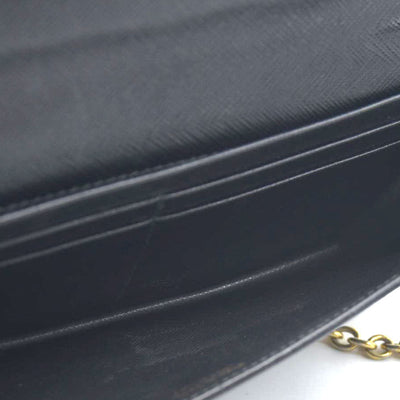 AUCTION $1450 Prada Saffiano Mini Cahier Crossbody Bag Black