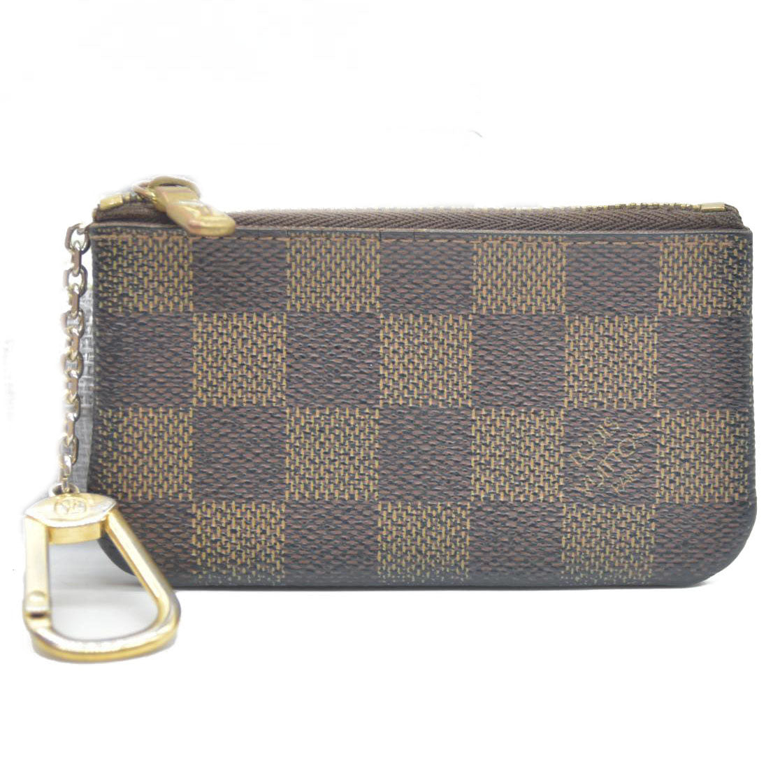 Louis Vuitton Damier Pochette Cles Wallet Coin Purse Brown CA0037