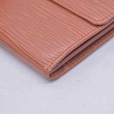 $680 LOUIS VUITTON Epi Leather Porte-Feuille Long Wallet Cognac CONSIGNMENT 10021509