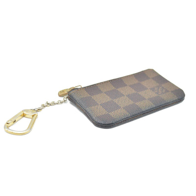 Louis Vuitton Damier Pochette Cles Wallet Coin Purse Brown CA0037