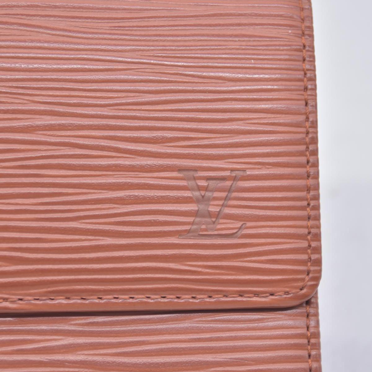$680 LOUIS VUITTON Epi Leather Porte-Feuille Long Wallet Cognac CONSIGNMENT 10021509