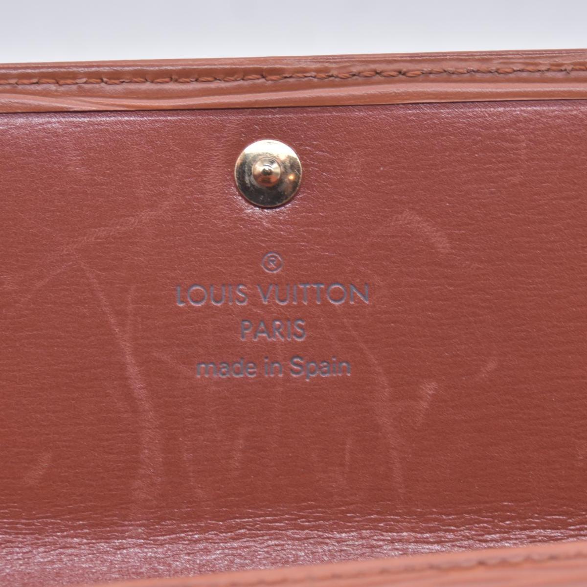 $680 LOUIS VUITTON Epi Leather Porte-Feuille Long Wallet Cognac CONSIGNMENT 10021509