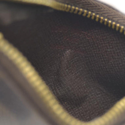 Louis Vuitton Damier Pochette Cles Wallet Coin Purse Brown CA0037