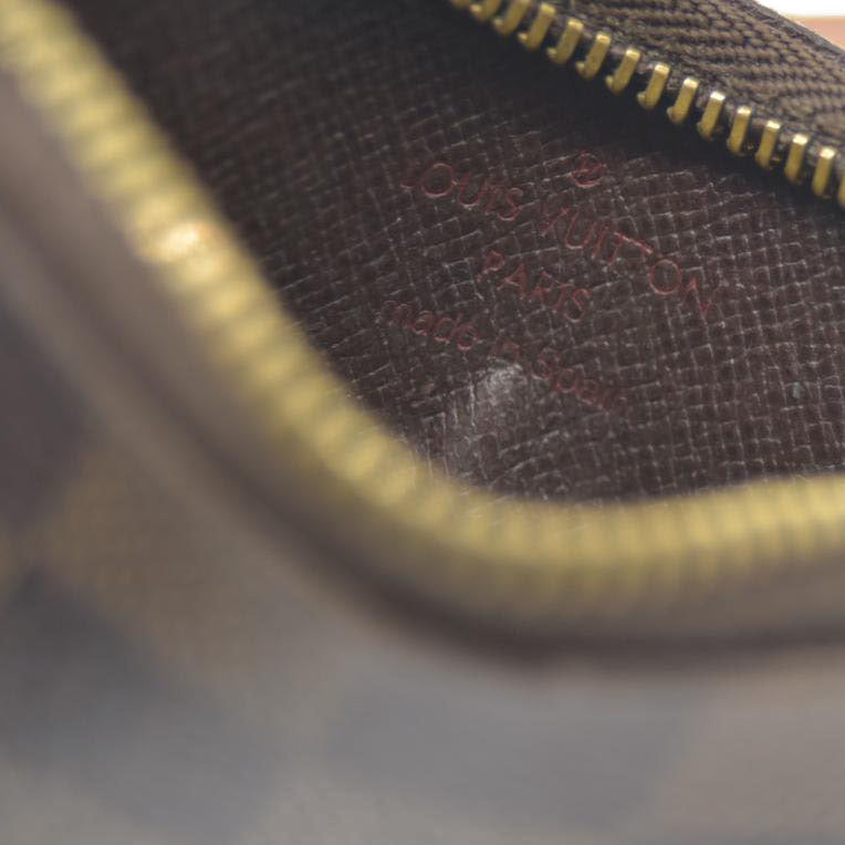 Louis Vuitton Damier Pochette Cles Wallet Coin Purse Brown CA0037