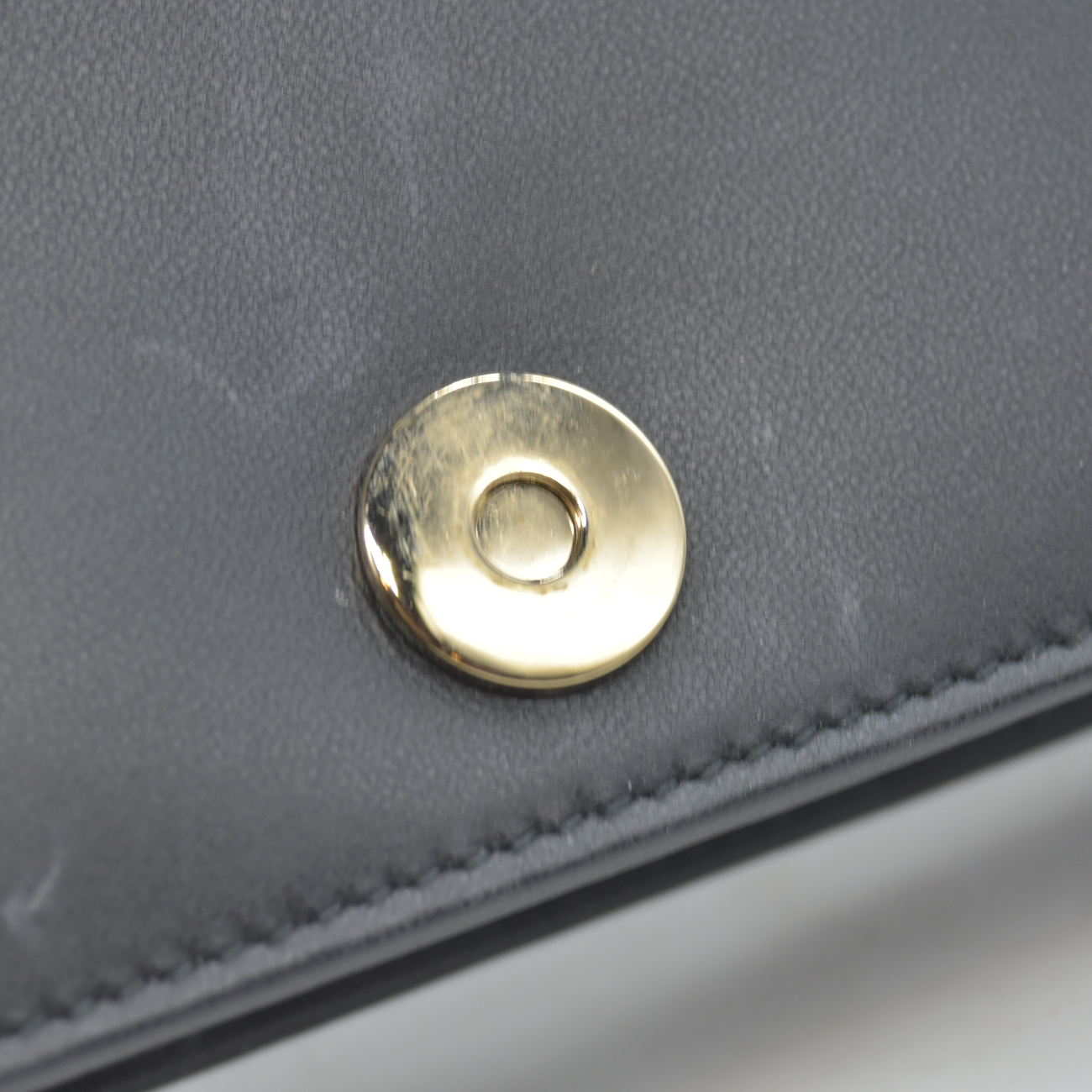 $2500 Christian Dior Lambskin Cannage Lady Dior Chain Wallet Black
