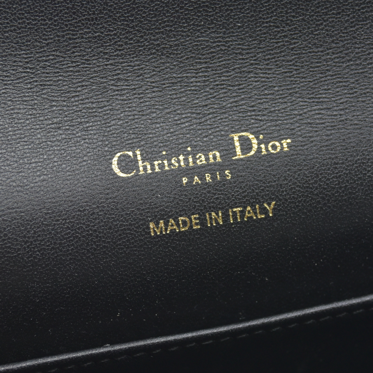 $2500 Christian Dior Lambskin Cannage Lady Dior Chain Wallet Black