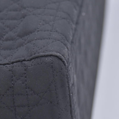 $4900 Christian Dior Nylon Cannage Large Lady Dior Black CONSIGNMENT