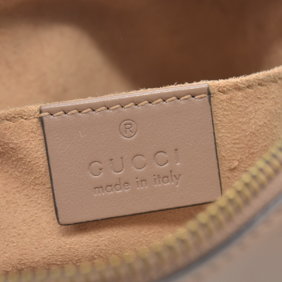 $1800 Gucci Calfskin Matelasse Mini GG Marmont Chain Shoulder Bag Porcelain Rose 10020035