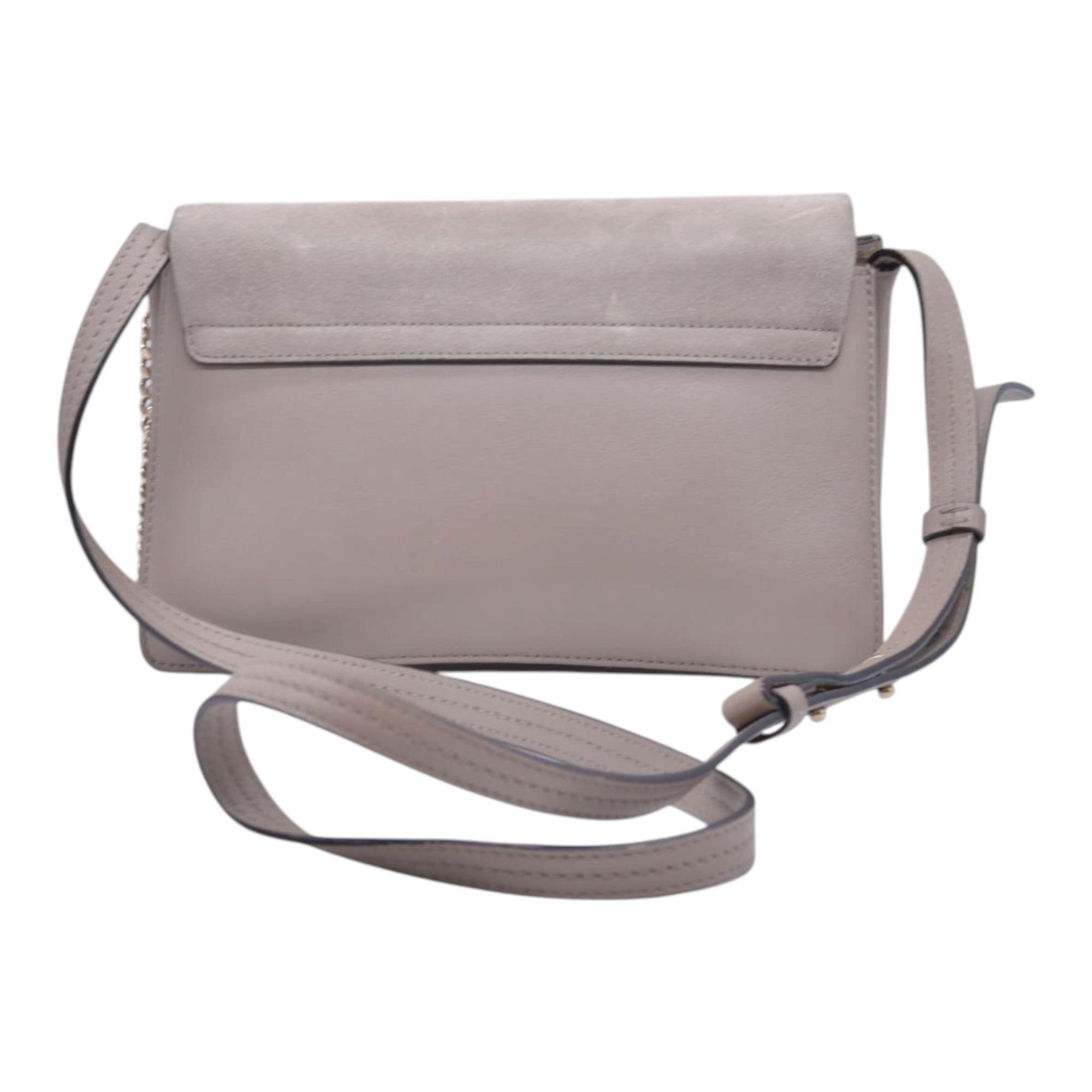 $1950CHLOE Faye Medium Suede Leather Shoulder Bag Taupe CONSIGNMENT 10021511