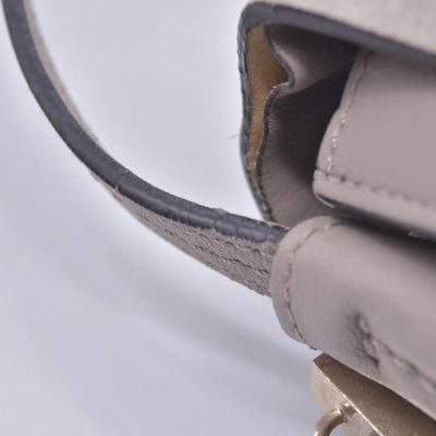 $1950CHLOE Faye Medium Suede Leather Shoulder Bag Taupe CONSIGNMENT 10021511