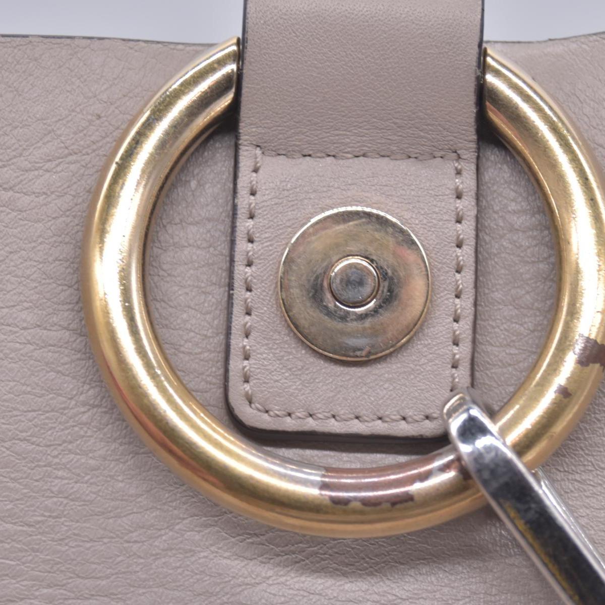$1950CHLOE Faye Medium Suede Leather Shoulder Bag Taupe CONSIGNMENT 10021511