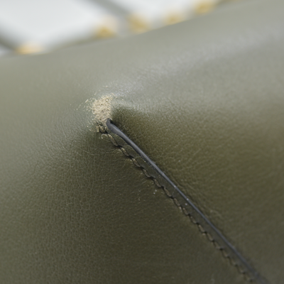 $448 Tory Burch T Studded Tote Olive Green