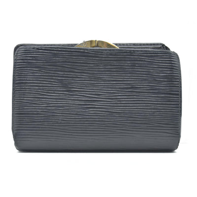 AUCTION $775 Louis Vuitton  Epi French Purse Wallet Black MI0080