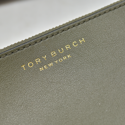 $448 Tory Burch T Studded Tote Olive Green