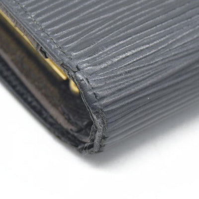 AUCTION $775 Louis Vuitton  Epi French Purse Wallet Black MI0080