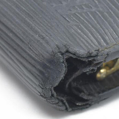 AUCTION $775 Louis Vuitton  Epi French Purse Wallet Black MI0080