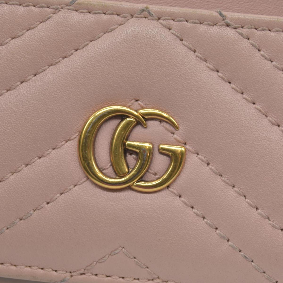 $370 Gucci  Double G Logo Leather Card Holder 10019251